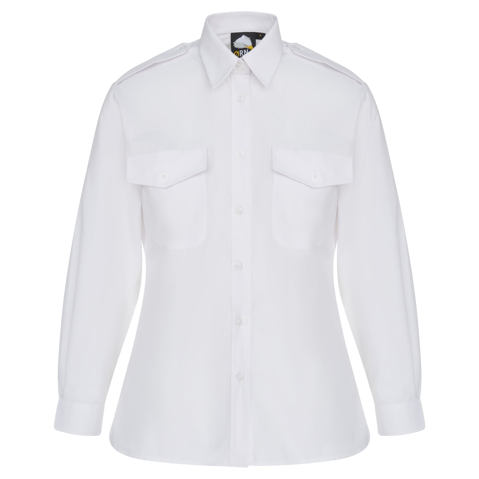 The Classic L/S Pilot Blouse White Front