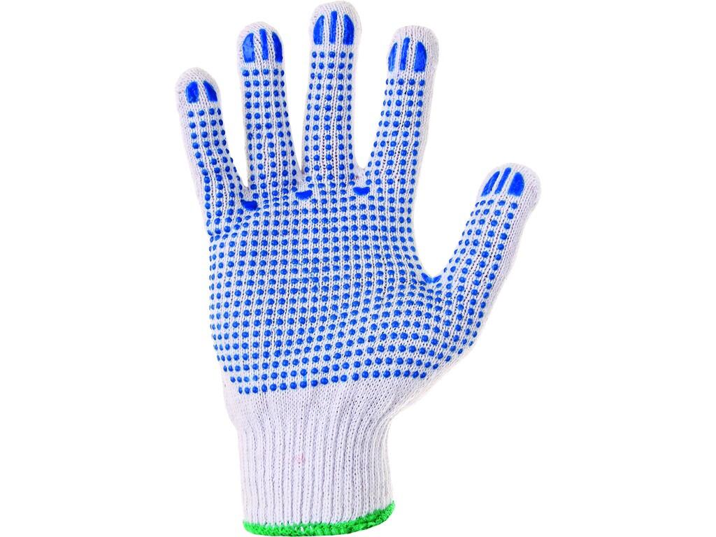 Gloves CXS FALO: Knitted mixed gloves with elastic cuff and PVC dots in palm and fingers. Recommended application: handling with light or small items, wareshousing, logistic, ligh…