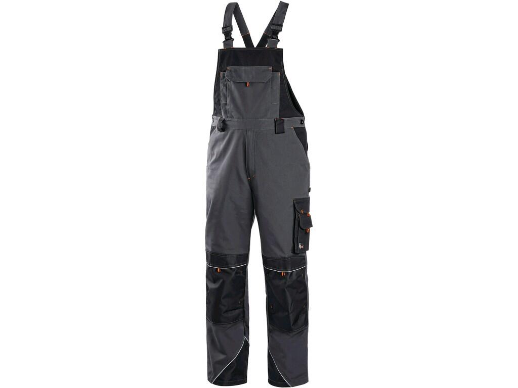 Bibpants CXS SIRIUS TRISTAN: Men’s working bib pants, bib flap pocket, waist with belt loops, rubber with button for size adjustment at the back, front pockets, multifunctional po…