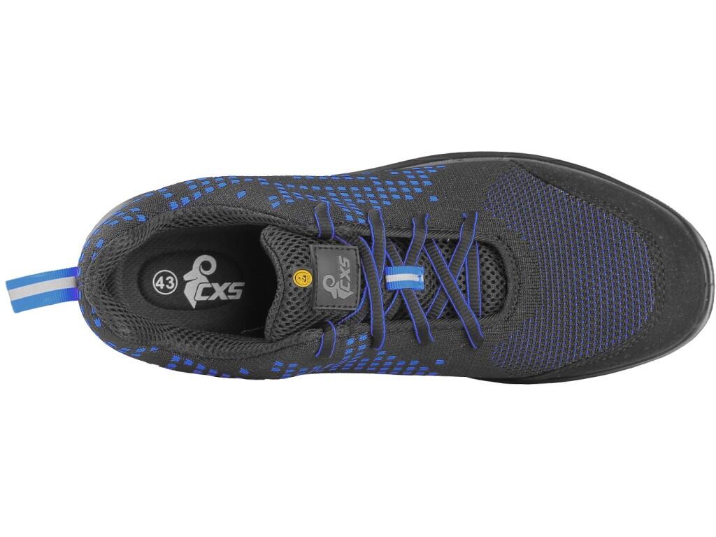 Low footwear CXS TEXLINE SILBA S1P ESD: Low safety footwear, ESD, textile, with composite toe cap and Dyna-Flex® midsole, reflective accessories. Material: 1,8 - 2,0 mm polyester…