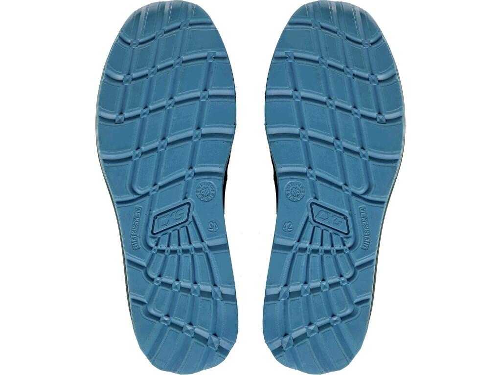 Low footwear CXS TEXLINE SILBA S1P ESD: Low safety footwear, ESD, textile, with composite toe cap and Dyna-Flex® midsole, reflective accessories. Material: 1,8 - 2,0 mm polyester…