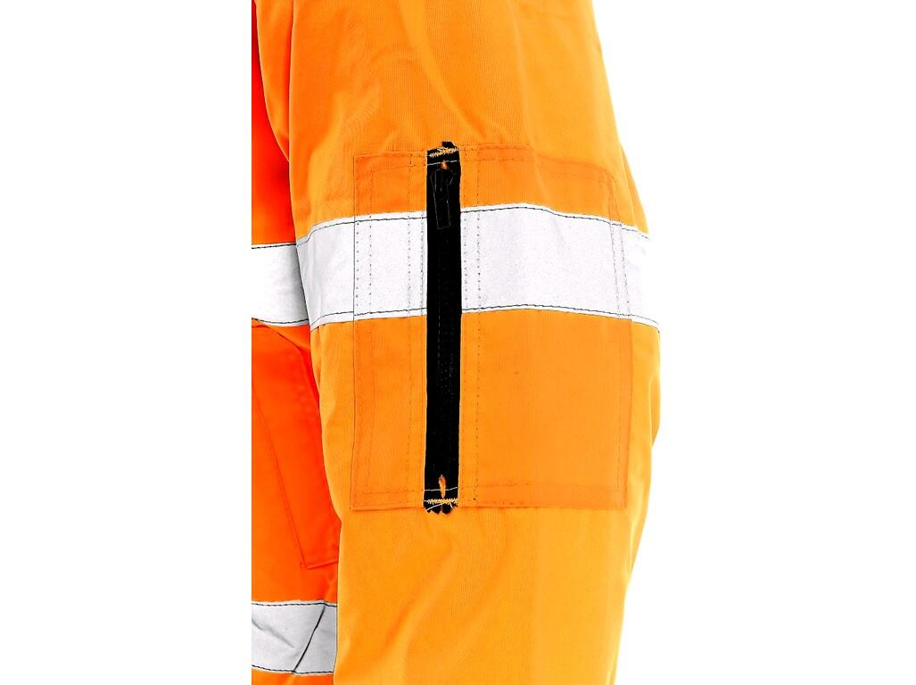 Jacket LEEDS: High visible padded jacket to the waist, 2in1, water-resistant and windproof, reflective tapes, taped seams, zipper fastening covered by trimming, removable sleeves…