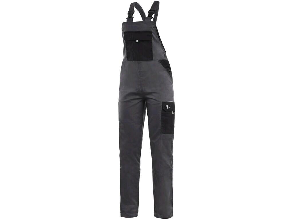 Bibpants CXS PHOENIX HEKATE: Ladies’ working trousers with bib, made of lightweight material, bib flap pocket, front pockets, side flap pocket, tape/folding measure pocket, back s…