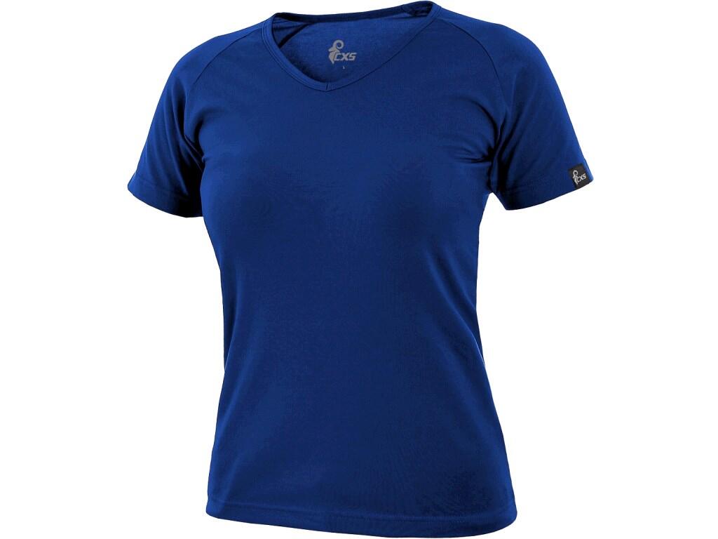 T-shirt CXS ELLA: Ladies’ T-shirt, V-neck, suitable for work and leisure. Short raglan cut sleeve. Cut accentuates the feminine figure. Elastane ensures elasticity and long-term k…