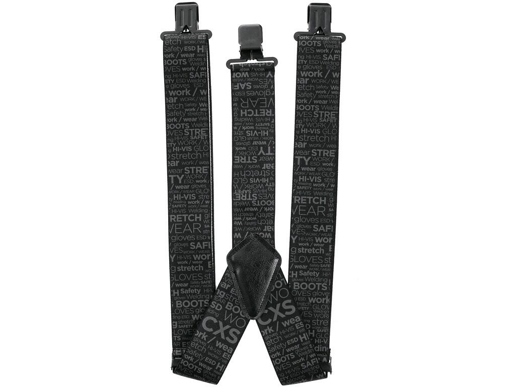 Braces CXS DARREN: Elastic braces CXS Darren with commercial printing, adjustable size.