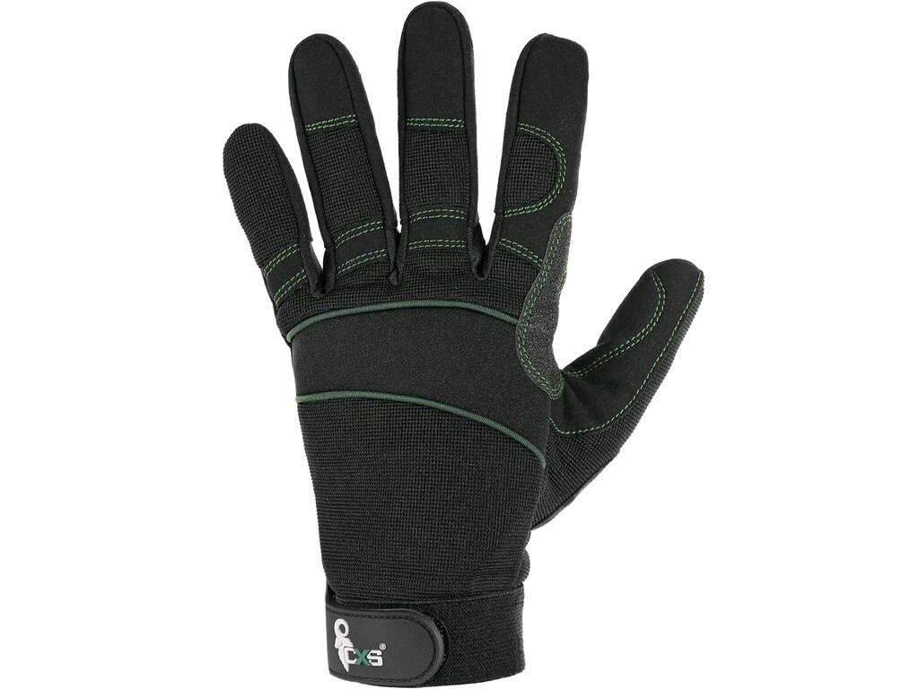 Gloves CXS GE-KON: Combined gloves, comfortable to wear, resist shrinking, stretching and hardening. Foam padding and in palm to help reduce shock, antislip grip. Packed with blis…