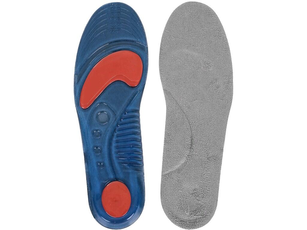 Footwear insert Active gel: Gel footwear insoles with active gel which absorbs shocks and prevents feet burning. Bottom is made of artificial suede which is comfortable and antisl…