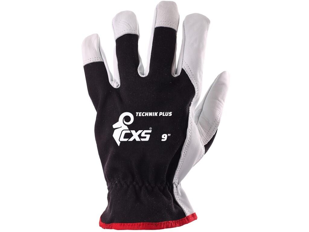 Gloves CXS TECHNIK PLUS: Gloves with elastic back and rubber in the wrist. Recommended application: logistic, light industry, hobby, car services, construction, drivers.
