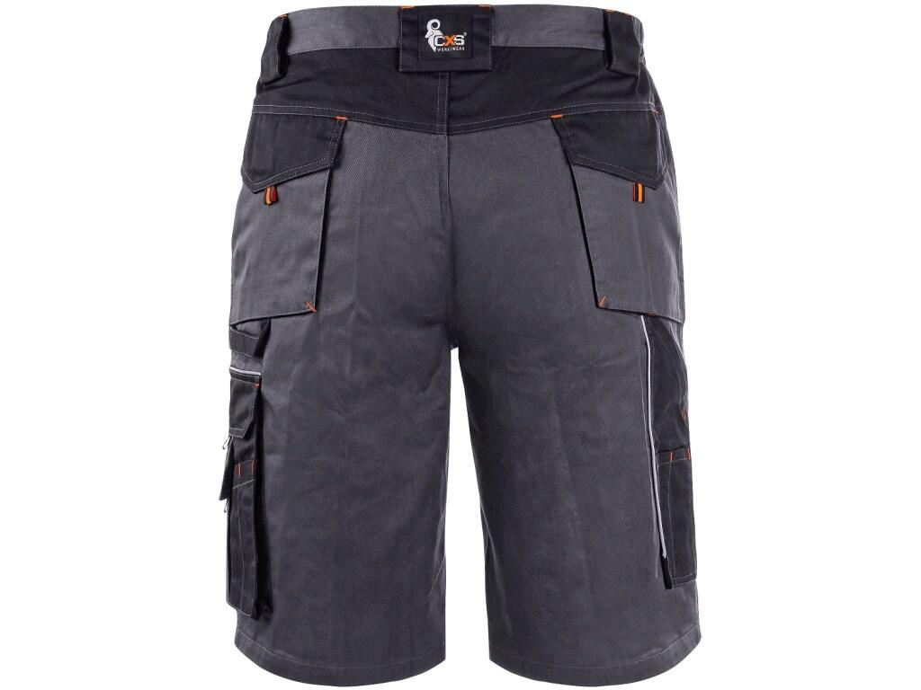 Shorts CXS SIRIUS ELIAS: Men’s working shorts, waist with belt loops and side elastic bands, front pockets, multifunctional pockets on both sides, two back flap pockets, reflectiv…