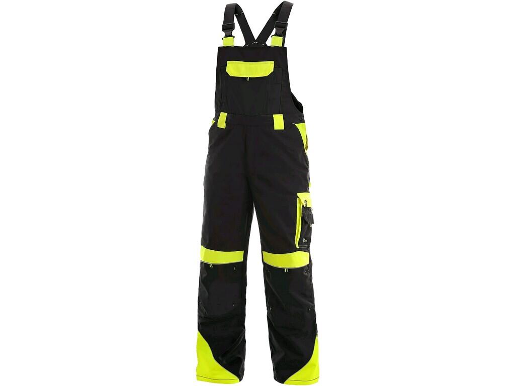 Bib pants CXS SIRIUS BRIGHTON: Men ́s working bib pants - shortened version for height 170-176 cm. Bib flap pocket, waist with belt loops, rubber with button for size adjustment a…