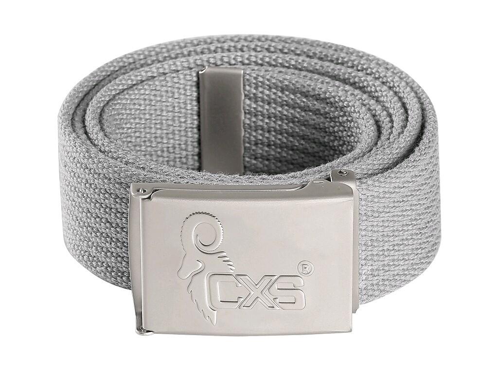 Belt CXS KARUK: > Textile belt with high-quality metal buckle with CXS logo, simple patent closing, copper alloy (nickel-free) buckle allows individual length adjustment. Packed w…