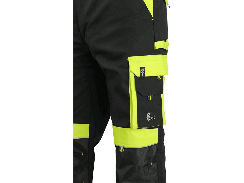 Bib pants CXS SIRIUS BRIGHTON: Men ́s working bib pants - shortened version for height 170-176 cm. Bib flap pocket, waist with belt loops, rubber with button for size adjustment a…