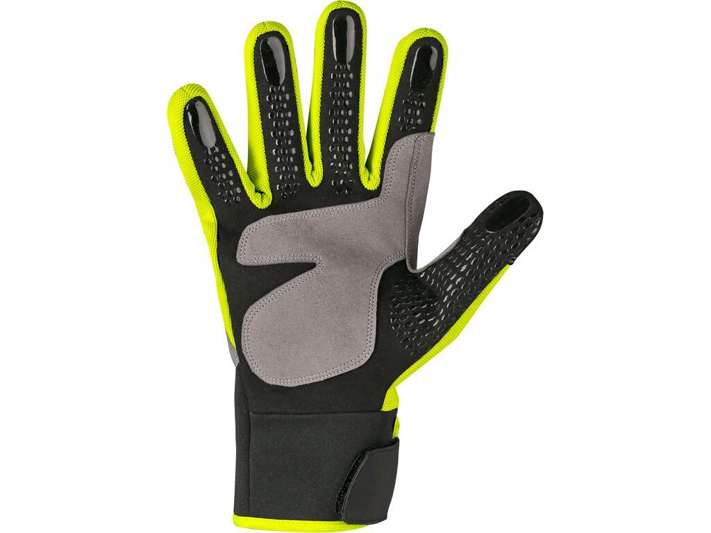 Gloves CXS BENSON: Combined gloves with reflective tape and silicone applications on fingers for better grip and manipulation. Palm is made of synthetic leather (microfibre). Glov…