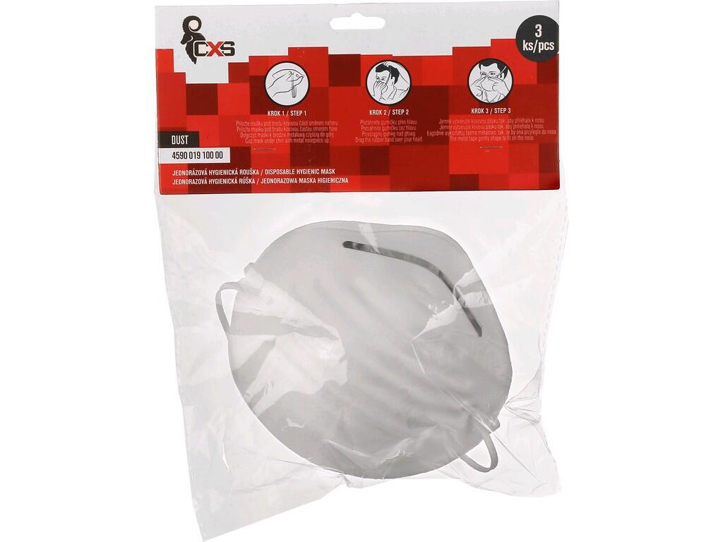 Face mask CXS DUST: The molded face mask made of polypropylene is used to prevent contamination of products. It is provided with an adjustable nose pad to improve user comfort and…
