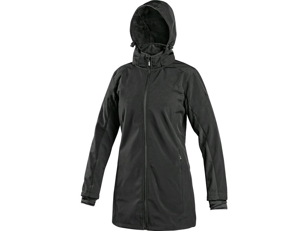 Coat CXS ORLEANS: Ladies’ softshell coat with detachable hood, water-resistant and windproof, zipper fastening, sleeves with inner cuffs, tightening at the bottom, bottom zipper p…