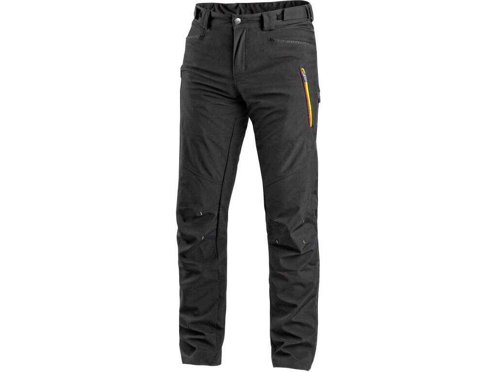 Trousers CXS AKRON: Men’s outdoor softshell trousers, flexible waist with adjustable size, belt loops, 4 front pockets, back zipper pocket, ventilation on thighs and back knee par…