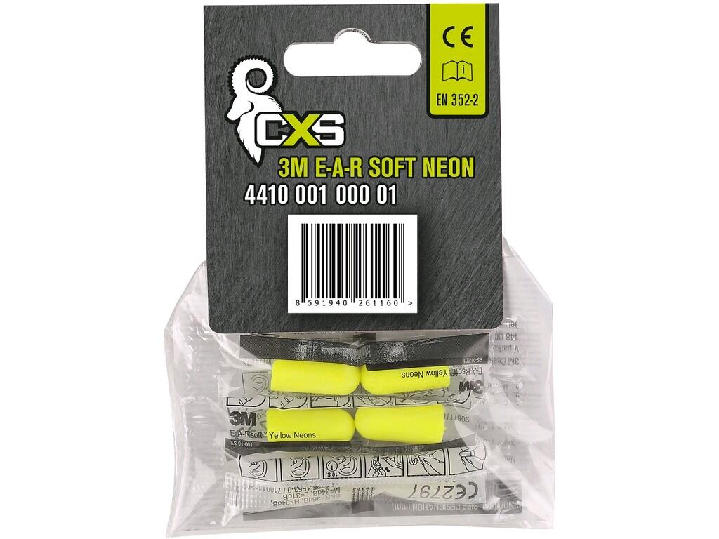 Ear plugs 3M E-A-R SOFT NEON: Single-use, the ear plugs give evenly distributed pressure allowing flexibility and a good seal with optimum comfort. Sound reduction: 36 dB