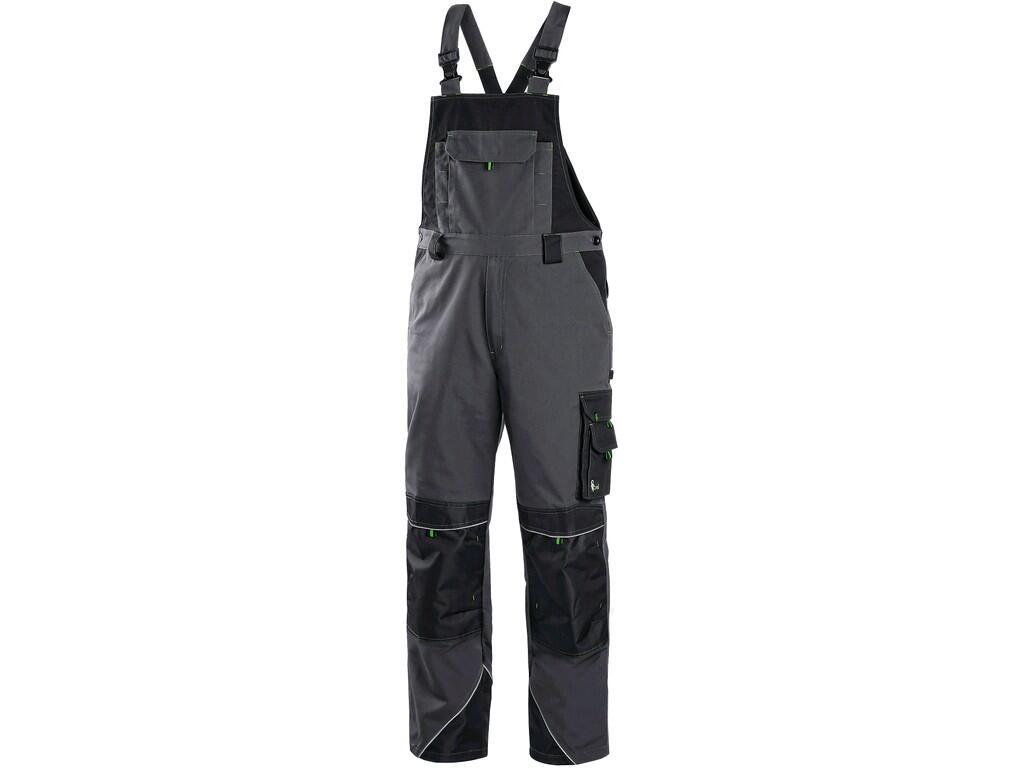 Bibpants CXS SIRIUS TRISTAN: Men’s working bib pants, bib flap pocket, waist with belt loops, rubber with button for size adjustment at the back, front pockets, multifunctional po…