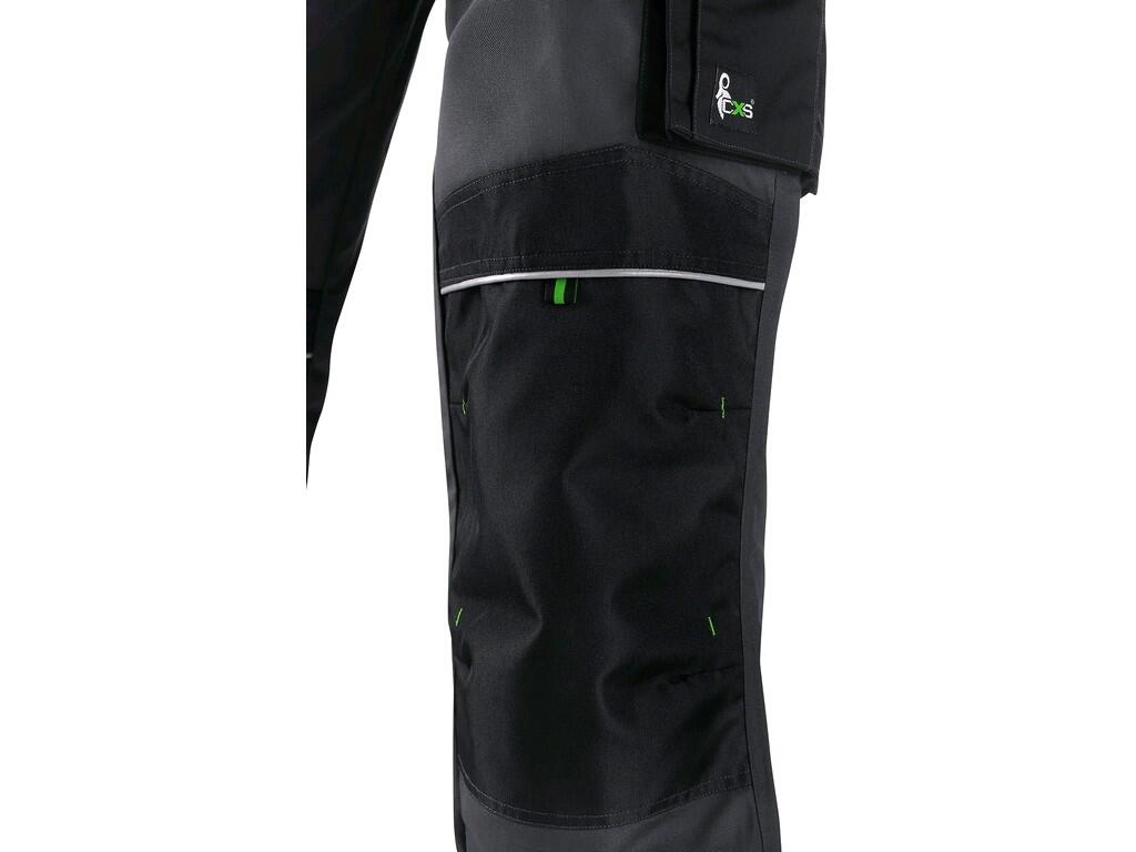 Bibpants CXS SIRIUS TRISTAN: Men’s working bib pants, bib flap pocket, waist with belt loops, rubber with button for size adjustment at the back, front pockets, multifunctional po…