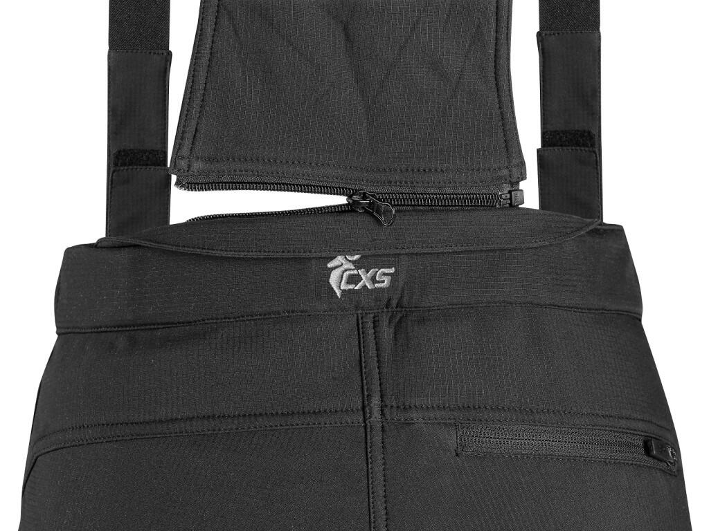 Trousers CXS TRENTON: Men’s outdoor softshell trousers, detachable braces with size adjustment, flexible waist with adjustable size, 2 front zipper pockets, back zipper pocket, ve…