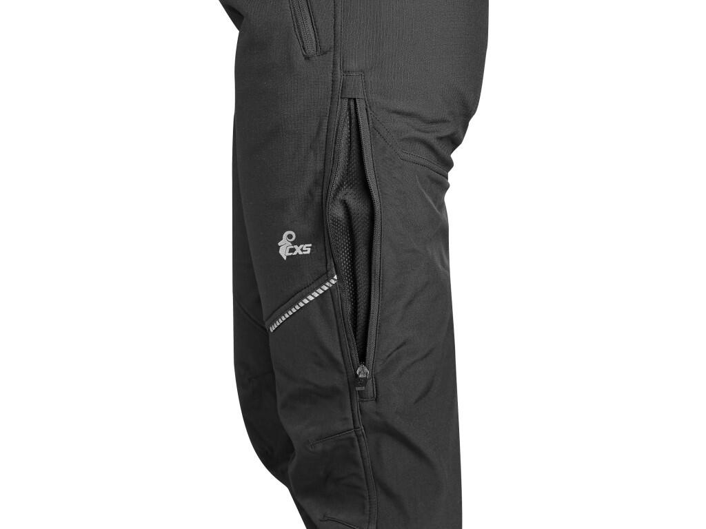 Trousers CXS TRENTON: Men’s outdoor softshell trousers, detachable braces with size adjustment, flexible waist with adjustable size, 2 front zipper pockets, back zipper pocket, ve…