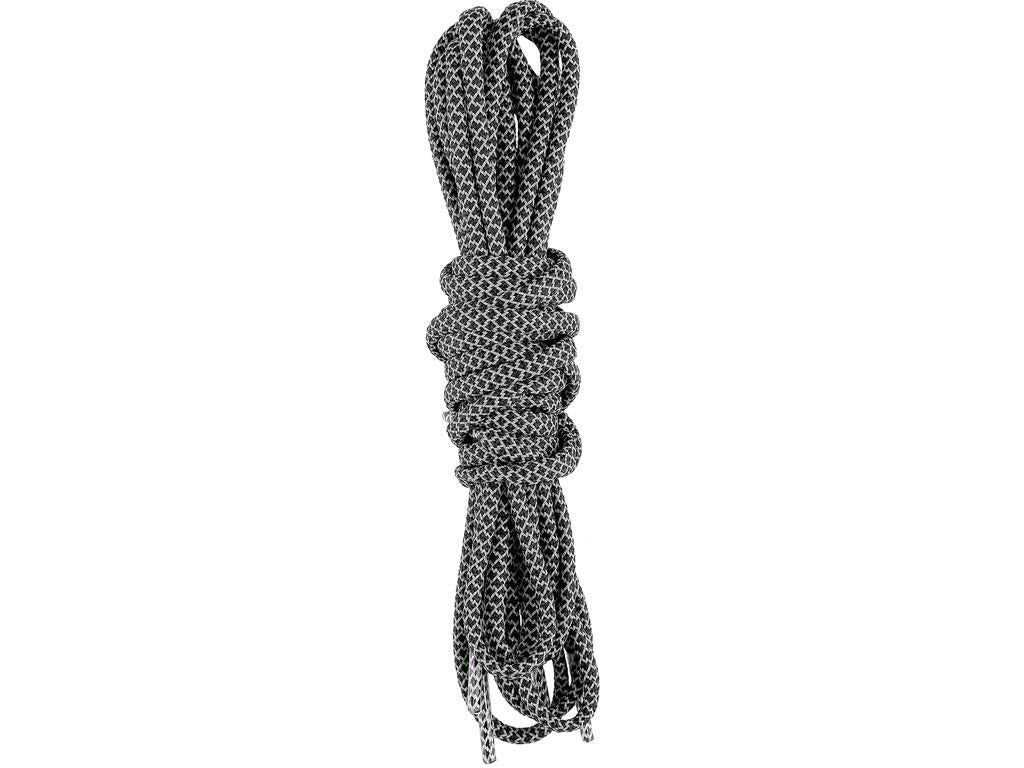 Reflective footwear laces - rounded: Reflective footwear laces - rounded, length 130cm.