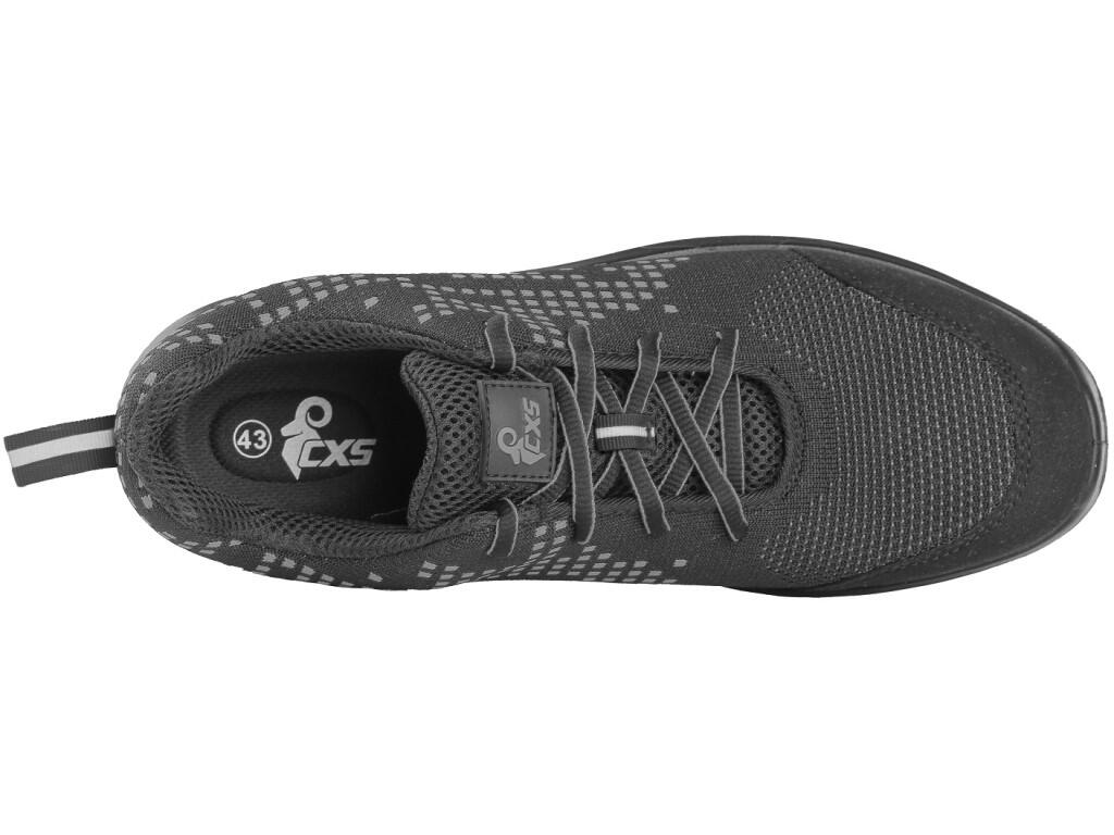 Low footwear CXS TEXLINE SIT S1: Low footwear, textile, with steel toe cap and reflective accessories. Material: 1,8 - 2,0 mm polyester upper washable up to 30°C, reinforced micro…
