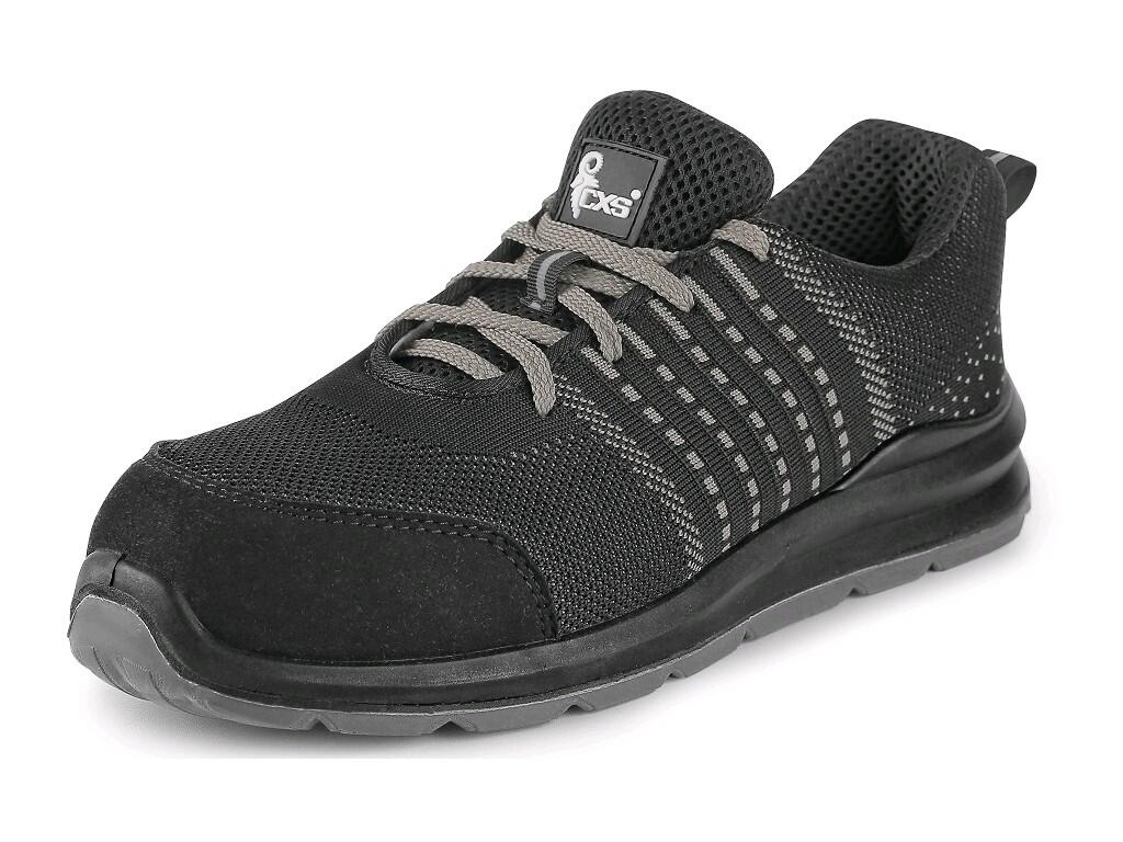 Low footwear CXS TEXLINE RAVA O1 ESD: Low footwear, textile, reflective accessories. Material: 1,8 - 2,0 mm polyester upper washable up to 30°C, reinforced microfibre overcap, 3-l…