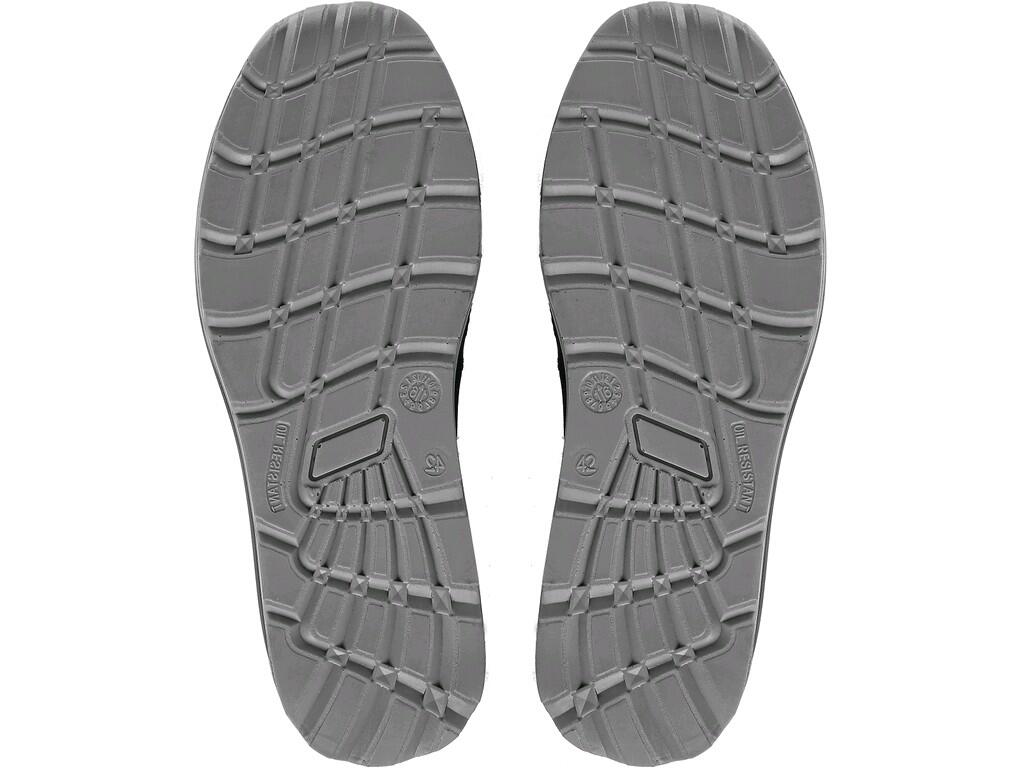 Low footwear CXS TEXLINE RAVA O1 ESD: Low footwear, textile, reflective accessories. Material: 1,8 - 2,0 mm polyester upper washable up to 30°C, reinforced microfibre overcap, 3-l…