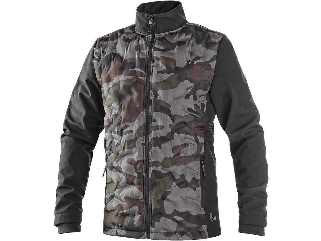 Jacket CXS CAMO: Men’s jacket made of combined materials, padding at front and back part of the jacket, fleece collar, side zipper pockets, sleeves with inner cuffs, tightening at…