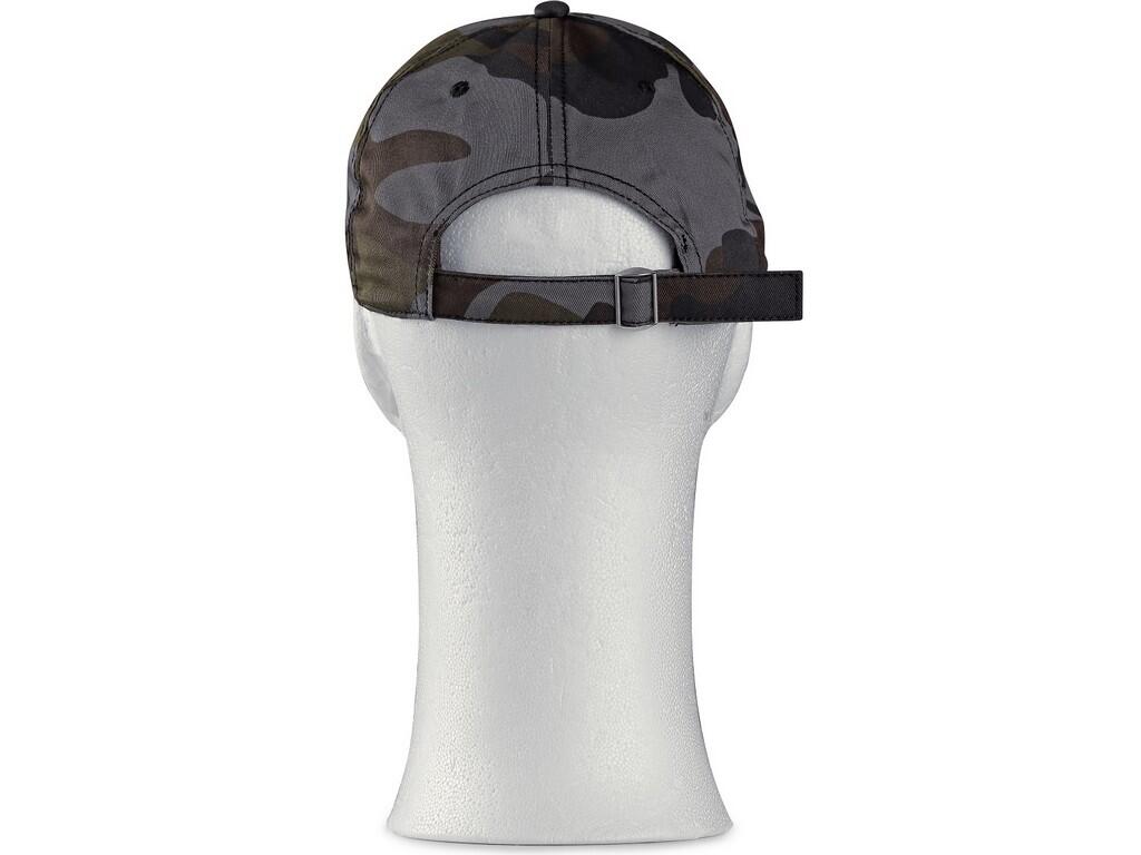 Cap CXS CAMO: Camouflage cap with a peak and hydrophobic treatment, 5 panels, back adjustment for head circumference. Suitable for leisure and work.