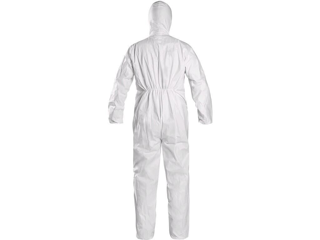 Coveral CXSchem 100: Disposable protective hooded coverall. Ergonomic protective design. Elastic wrists, ankles and waist. Elasticated waist. Zipper covered with flap. Recommended…