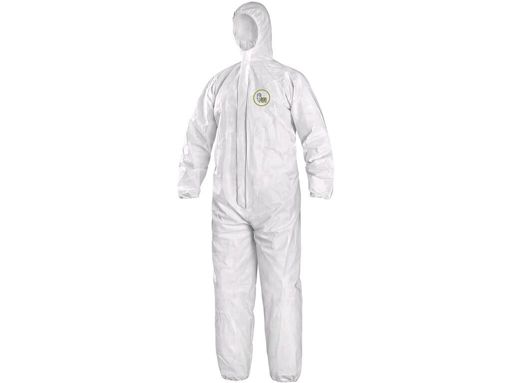 Coveral CXSchem 100: Disposable protective hooded coverall. Ergonomic protective design. Elastic wrists, ankles and waist. Elasticated waist. Zipper covered with flap. Recommended…
