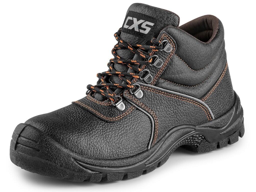 Ankle footwear CXS STONE MARBLE S2: Ankle footwear, leather, with steel toe capAnkle footwear, leather, with steel toe cap. Material: 1,6 - 1,8 mm cow hydrophobic split embossed l…