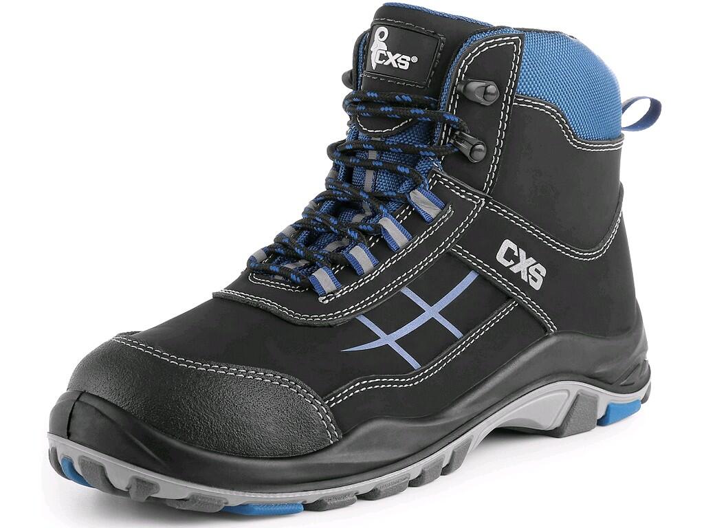 Ankle footwear CXS DOG BOXER S3: Safety ankle footwear, leather, with steel toe cap and insole, reflective accessories. Material: hydrophobic upper made of 1,6 - 1,8 mm quality nu…