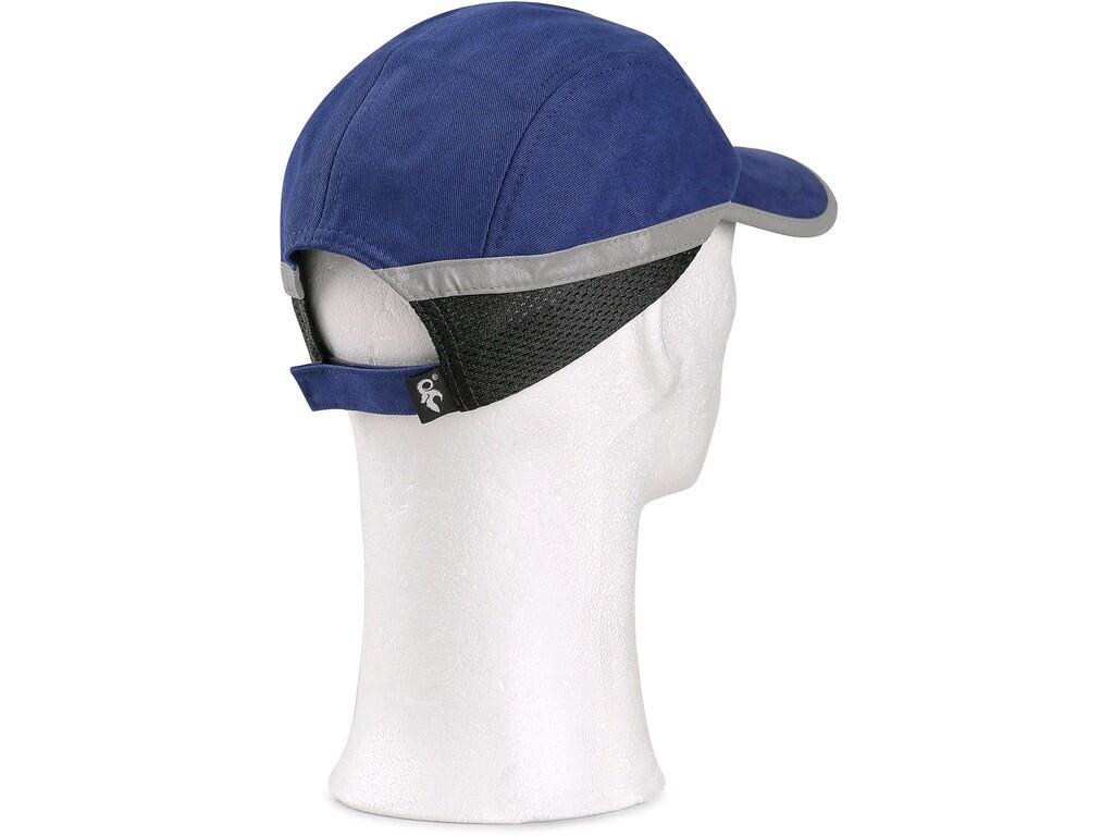 Cap CXS CRAN inner plastic SM923: Sporty type working cap. Reflective stripes for high visibility. Side mesh part. Strap with velro for size adjustment. Suitable for activities wh…