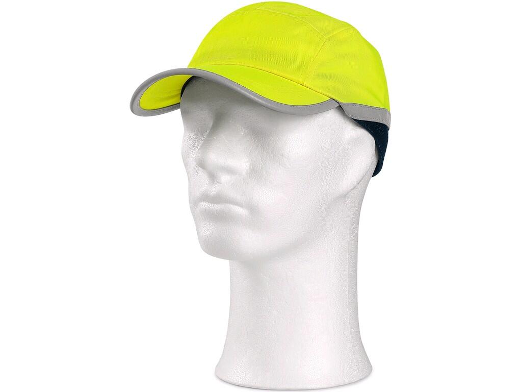 Cap CXS CRAN inner plastic SM923: Sporty type working cap. Reflective stripes for high visibility. Side mesh part. Strap with velro for size adjustment. Suitable for activities wh…