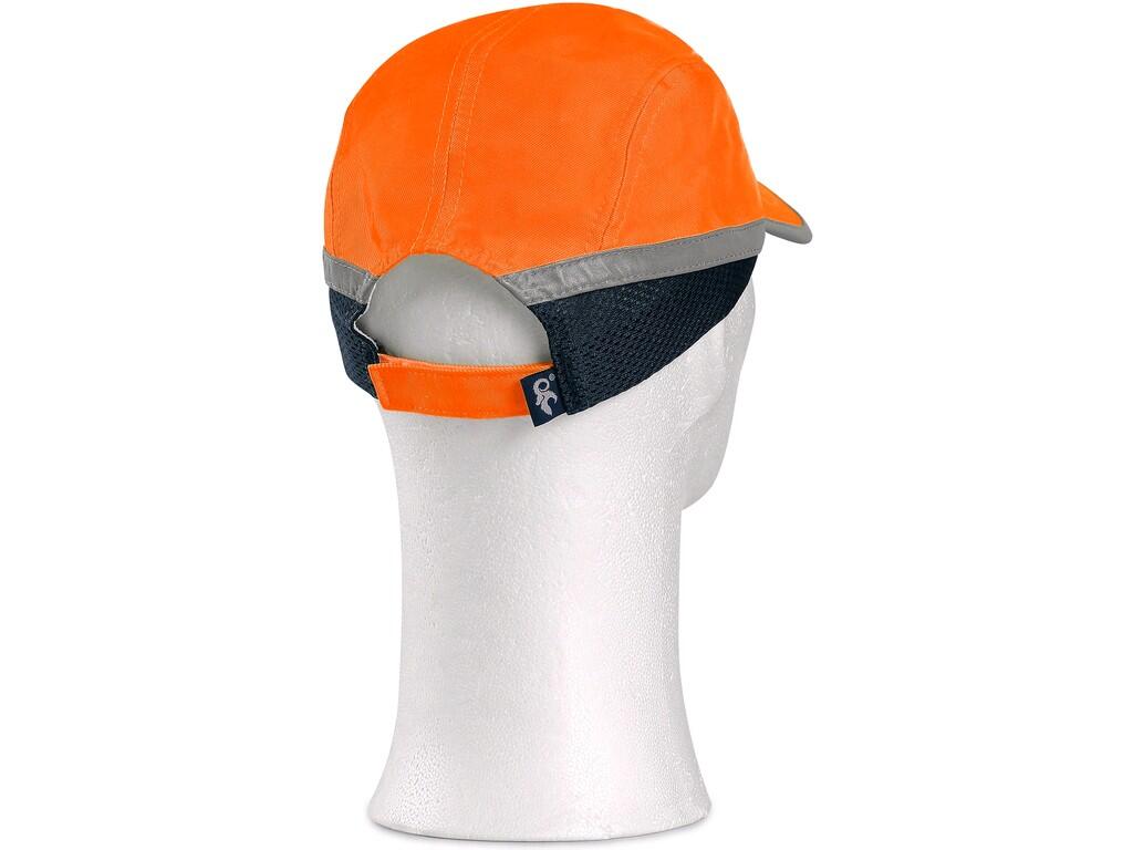 Cap CXS CRAN inner plastic SM923: Sporty type working cap. Reflective stripes for high visibility. Side mesh part. Strap with velro for size adjustment. Suitable for activities wh…