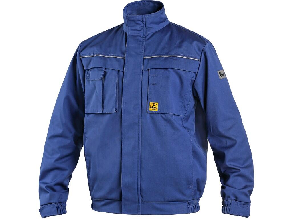 Jacket CXS ELEKTROTECHNIK II: Men’s protective jacket weaved with conductive threads and ESD properties. The carbon fiber woven through the fabric provides excellent protection ag…