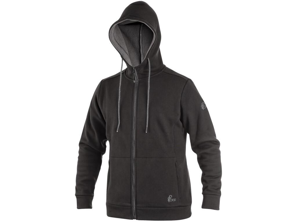 Sweatshirt CXS HARRISON: Men’s sweatshirt with zipper, waist and sleeves with cuff, side pockets with zipper, reflective strings. Final silicon wash which gives durable softness,…