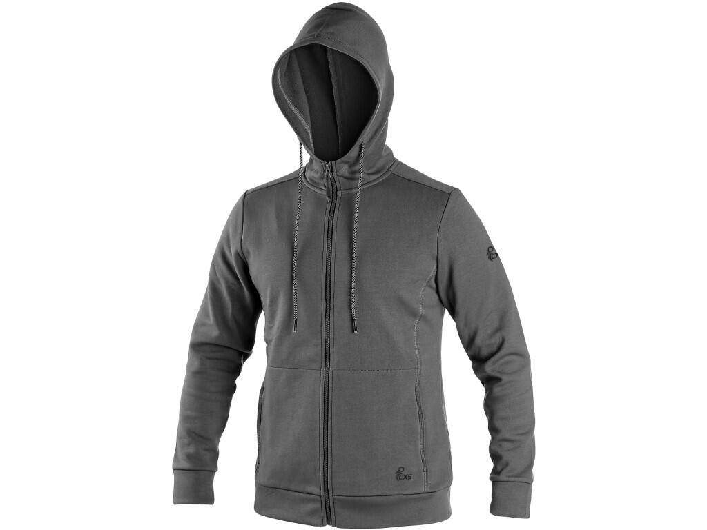 Sweatshirt CXS HARRISON: Men’s sweatshirt with zipper, waist and sleeves with cuff, side pockets with zipper, reflective strings. Final silicon wash which gives durable softness,…
