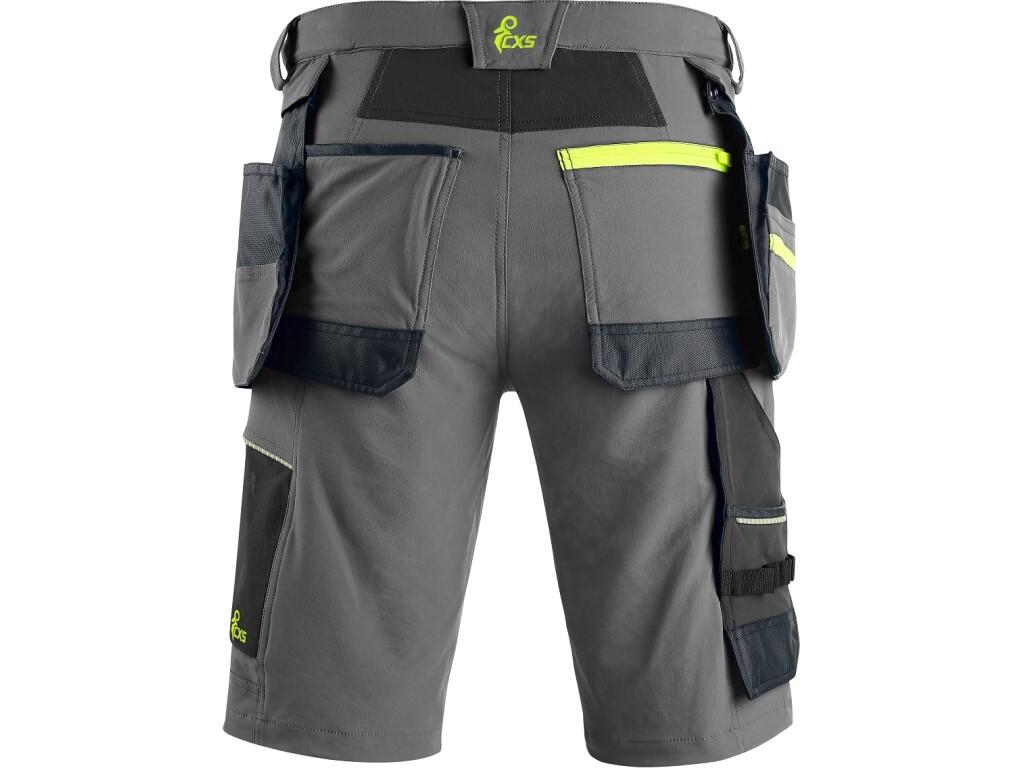 Shorts CXS NAOS men’s: Men’s working shorts with contrasting color and reflective accessories. The 4-way stretch construction allows material to be stretched in all 4 directions a…