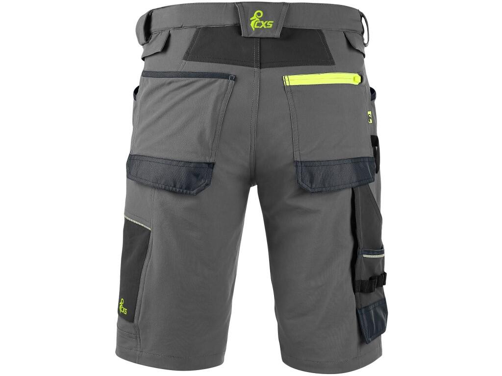 Shorts CXS NAOS men’s: Men’s working shorts with contrasting color and reflective accessories. The 4-way stretch construction allows material to be stretched in all 4 directions a…
