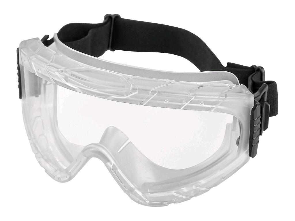 Goggles CXS-Opsis BRYNAS AC: Sturdy acetate goggles. Indirect ventilation. UV360 protection. Adjustable flexible band. Protection against chemical splashes like gasoline or lubric…