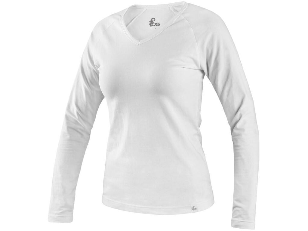 T-shirt CXS MARY: Ladies’ T-shirt, V-neck. Long raglan cut sleeve. Cut accentuates the feminine figure. Elastane ensures elasticity and long-term keeping shape. Final silicon wash…