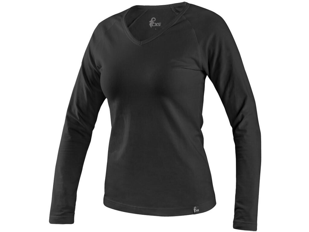 T-shirt CXS MARY: Ladies’ T-shirt, V-neck. Long raglan cut sleeve. Cut accentuates the feminine figure. Elastane ensures elasticity and long-term keeping shape. Final silicon wash…