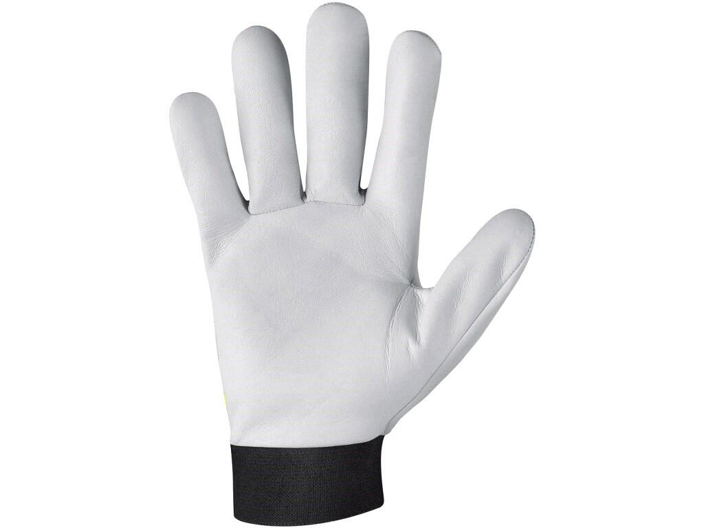 Gloves CXS TECHNIK HV with blister: Combined gloves with elastic velcro wrist. Recommended application: logistics, light industry, hobby, maintenance, car servises, construction,…