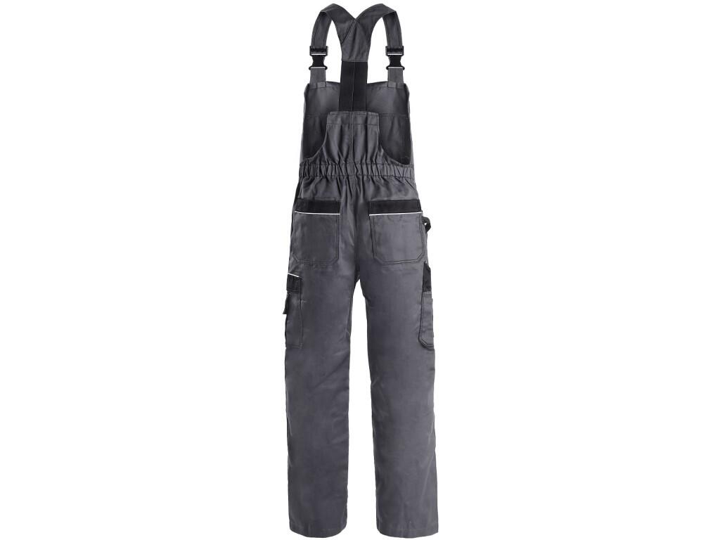 Trousers with bib CXS ORION KRYŠTOF: Men’s working trousers with bib with flannel lining - shortened version for height 170-176 cm. Bib flap pockets, waist with belt loops and ela…