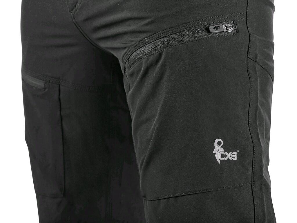 Shorts CXS DIXON: Men’s lightweight leisure shorts. Waist with side elastic bands, belt loops, 4 front pockets, back zipper pocket, reflective logo on the leg, inner waist with an…