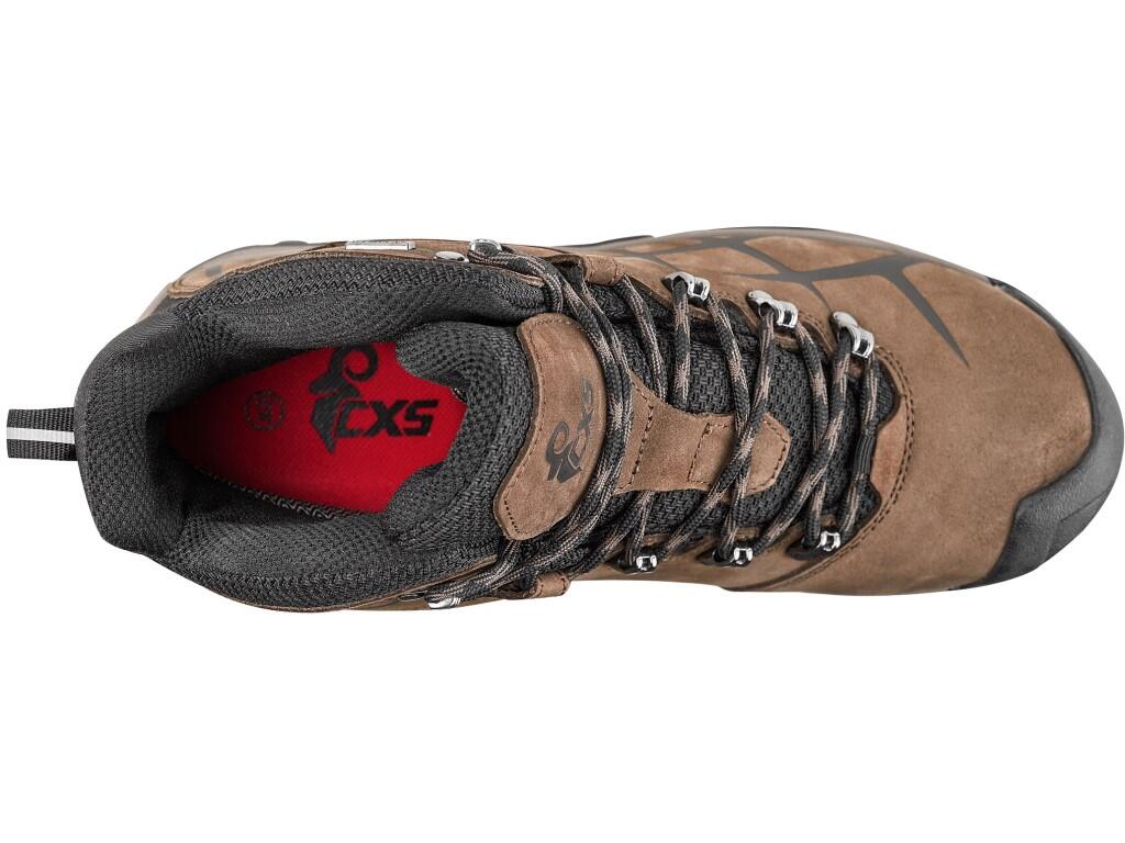 Ankle footwear CXS GO-TEX MAKALU: Leather ankle-height outdoor shoes. The upper made of high-quality full-grain leather ensures durability and long life. The toe and heel areas ar…